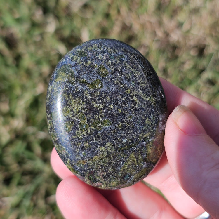 Dragon Blood Jasper Worry Pocket Stone Crystals Mineral Stones Natural BONUS Info Card
