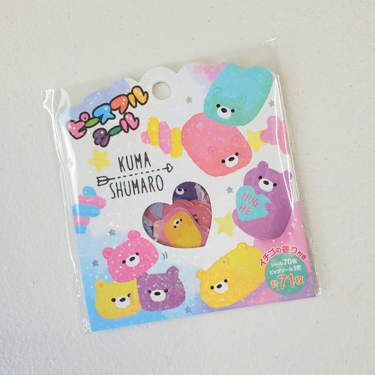 Kuma Shumaro Stickers Sticker Pack Sack Kawaii Japan