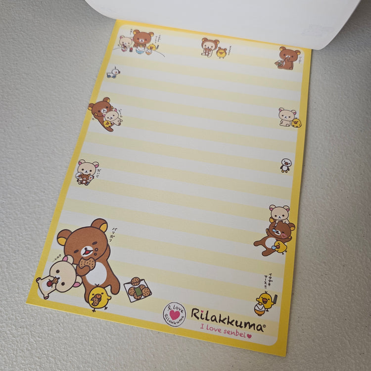 San-x Rilakkuma Large Letter Pad Kawaii Japan Stationery Collectible Gifts