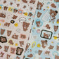 San-x Rilakkuma Chairoikoguma Milk Sticker Sheet LOT (2) Stickers Japan Gifts
