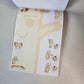 Cheese Family Large Memo Pad Sticker Page Kawaii Stationery Notepad Used