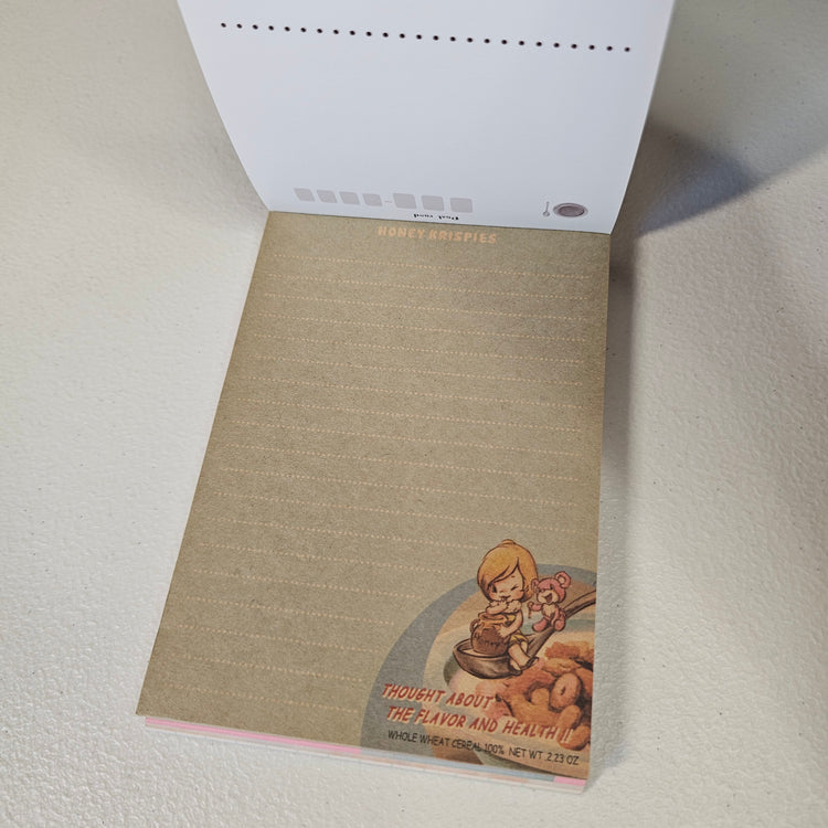 Honey Krispies Large Memo Pad Postcard Kawaii Stationery Notepad Used