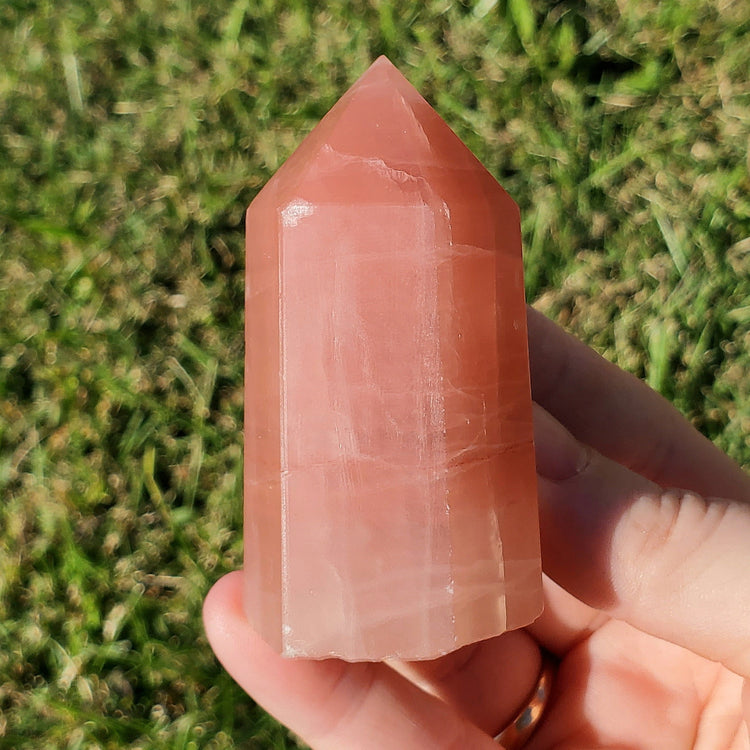 Pink Calcite Tower Generator Crystals Collectible Rocks B