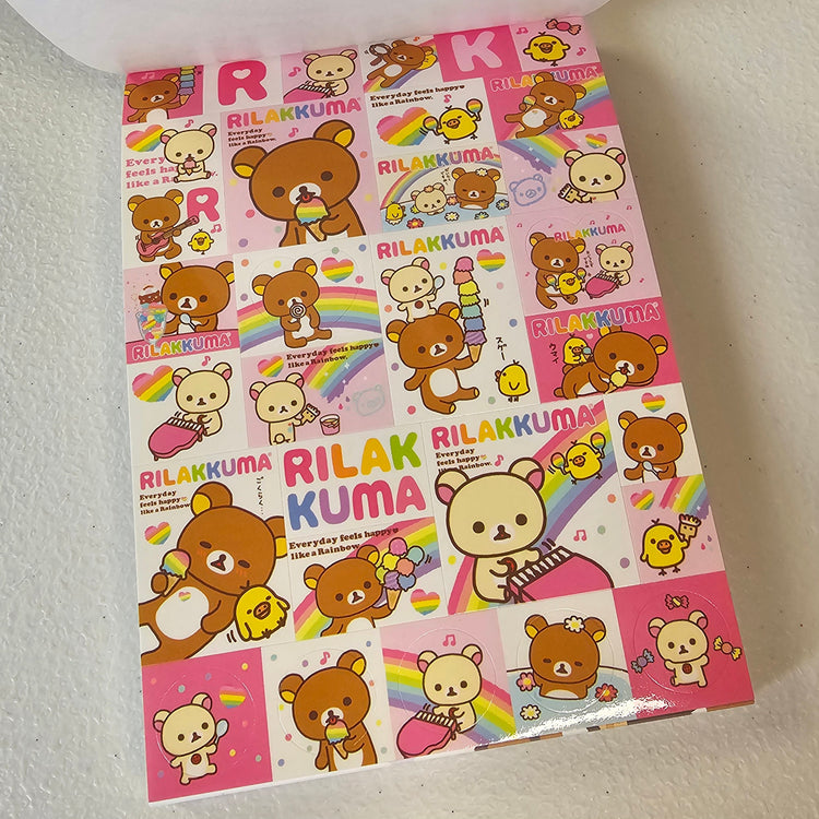 Rilakkuma Large Memo Pad Sticker Page Kawaii Stationery Notepad Collectible