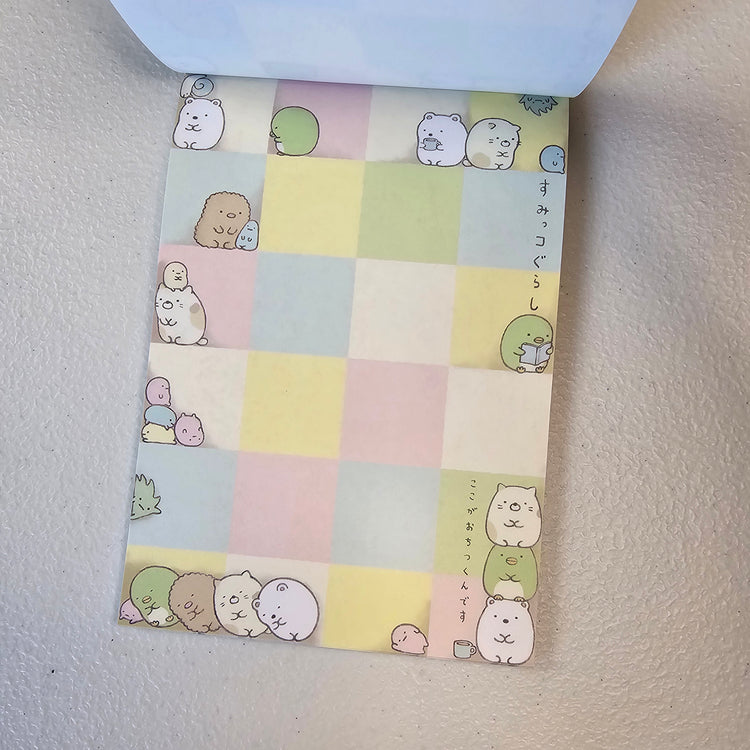 Sumikko Gurashi Memo Pad Sticker Page Kawaii Stationery Collectible Gifts Used