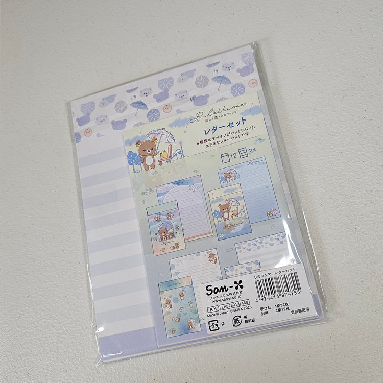 Rilakkuma Rainbow Sky Letter Set Stationery Kawaii Japan Mail Writing Collectible Gifts