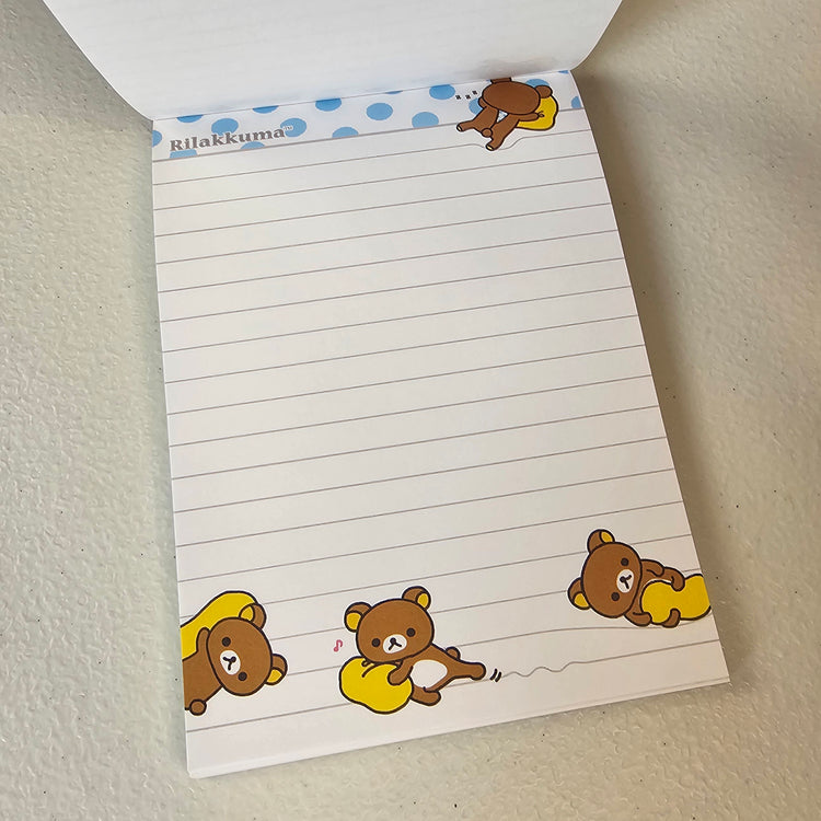 Rilakkuma Large Memo Pad Sticker Page Kawaii Stationery Notepad Collectible Used
