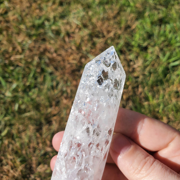 Crackle Quartz Generator Tower BONUS INFO CARD Crystals Collectible