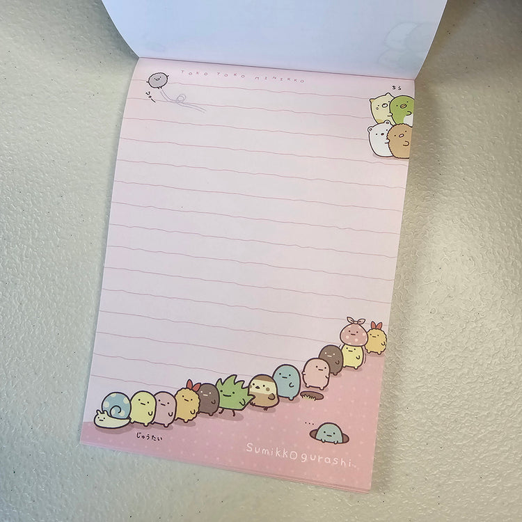 Sumikko Gurashi Memo Pad Sticker Page Kawaii Stationery Collectible Gifts Used
