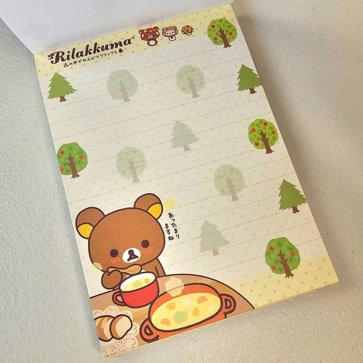 Rilakkuma Large Memo Pad Sticker Page Kawaii Stationery Notepad Collectible Used
