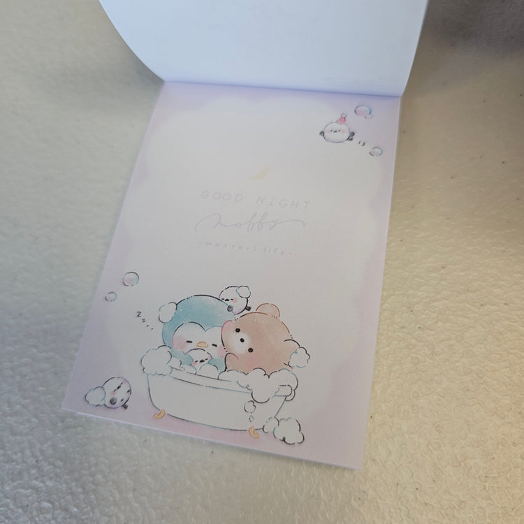 Good Night Moffy Kamio Japan Mini Memo Pad Kawaii Stationery Collectible Gifts