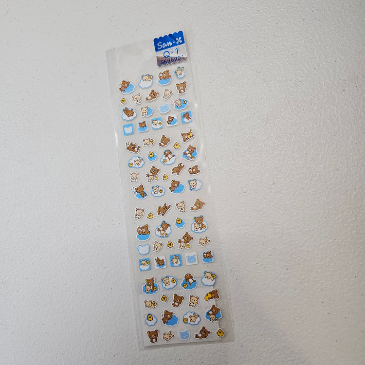 San-x Rilakkuma Kawaii Stickers Sticker Sheet Vintage Japan Collectible Cute Gifts
