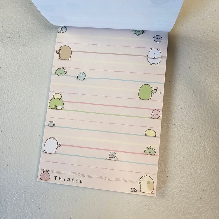 Sumikko Gurashi Memo Pad Sticker Page Kawaii Stationery Collectible Gifts Used