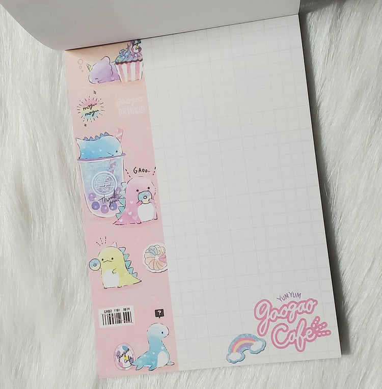 Gaogao Cafe Dino Large Memo Pad Scented Q-lia Kawaii Japan Stationery Cute Gifts