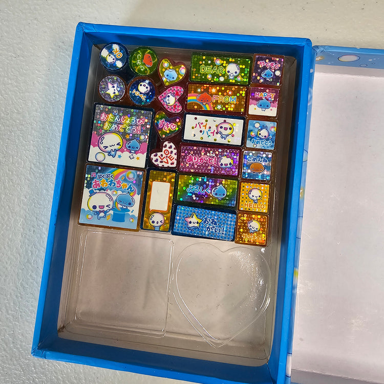 Awawa chan Kawaii Stamp set stampers Japan Retro Collectible Gifts Planner Used