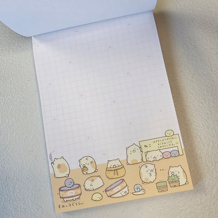 Sumikko Gurashi Memo Pad Sticker Page Kawaii Stationery Collectible Gifts Used