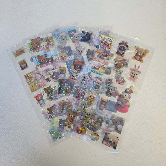 Rilakkuma Kawaii Stickers Sticker Sheet LOT (5) Kawaii Japan