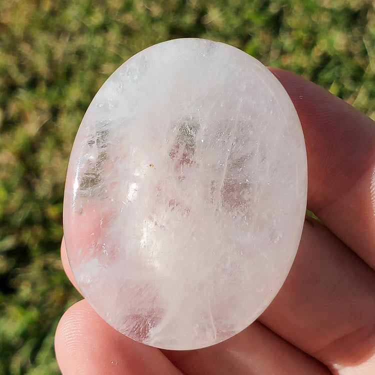 Clear Quartz Beautiful Worry Pocket Stone Crystals Mineral BONUS Info Card Gifts