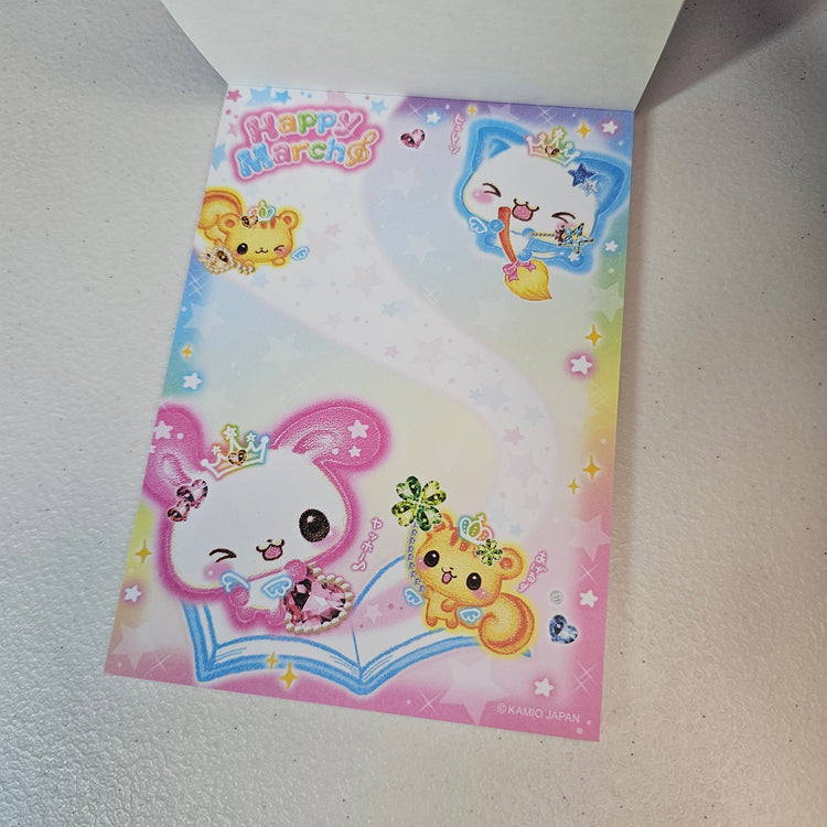 Happy March Large Memo Pad Sticker Page Kamio Kawaii Japan