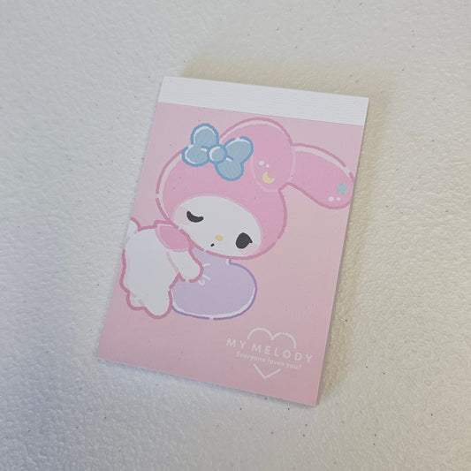 My Melody Mini Memo Pad Kawaii Japan Stationery Collectible Gifts Deadstock
