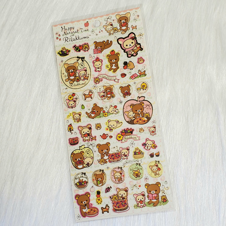 San-x Rilakkuma Fawn Stickers Sticker Sheet Kawaii Japan Collectible Cute Gifts