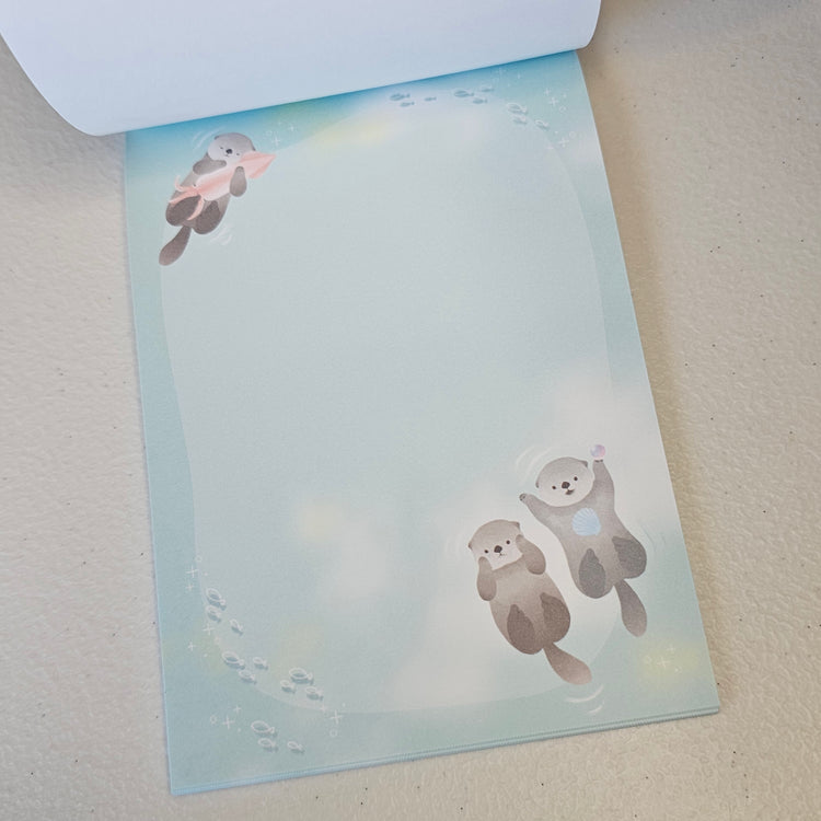 Otter Large Memo Pad Kawaii Japan Stationery Collectible Gifts