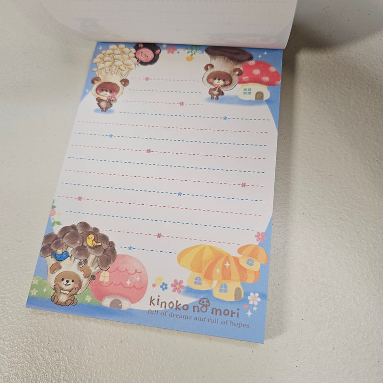 Kinoko no mori Large Memo Pad Crux Kawaii Stationery Notepad