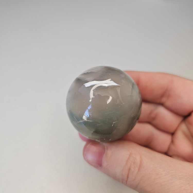 Green Flower Agate Sphere High Quality Collectible
