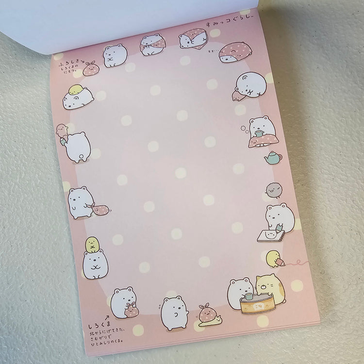 Sumikko Gurashi Memo Pad Sticker Page Kawaii Stationery Collectible Gifts Used