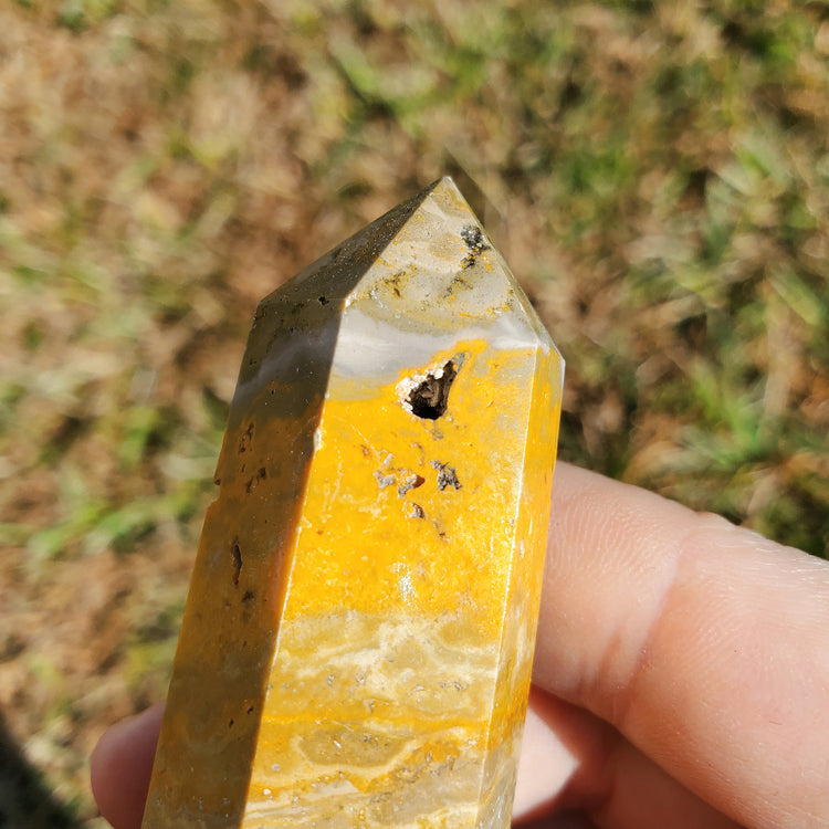 Bumblebee Jasper Tower BONUS INFO CARD Crystals Collectible Minerals