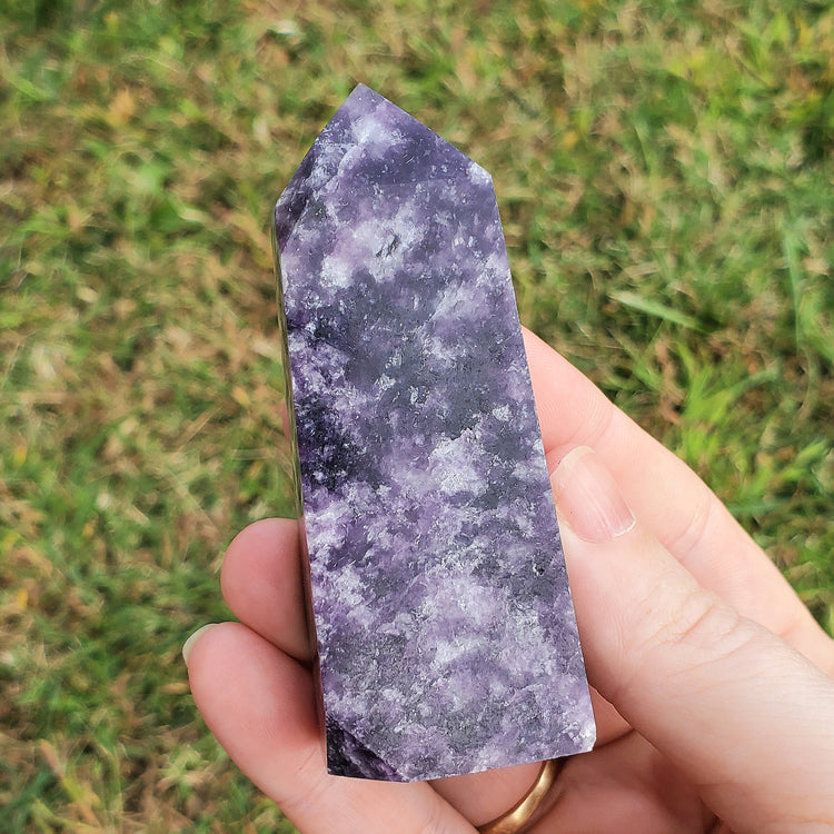 Lepidolite Tower Generator BONUS INFOR CARD Crystals Collectible