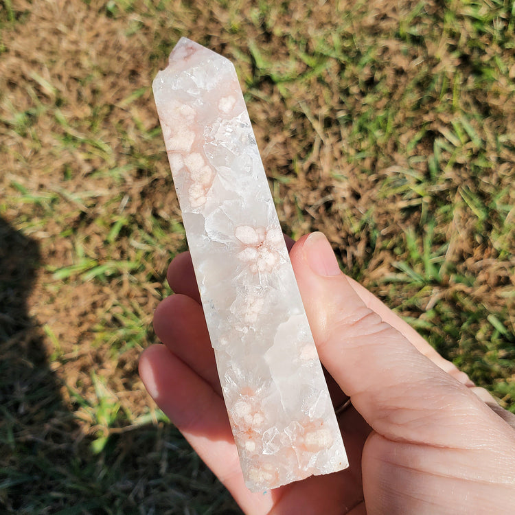 Flower Agate Generator Tower Obelisk Crystals Collectible BONUS INFO CARD