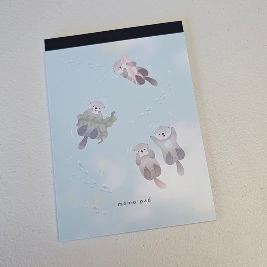 Otter Large Memo Pad Kawaii Japan Stationery Collectible Gifts