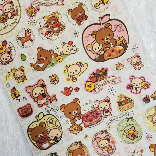 San-x Rilakkuma Fawn Stickers Sticker Sheet Kawaii Japan Collectible Cute Gifts