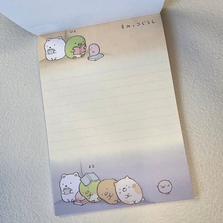 Sumikko Gurashi Memo Pad Sticker Sheet  Kawaii Stationery Collectible Gifts Used