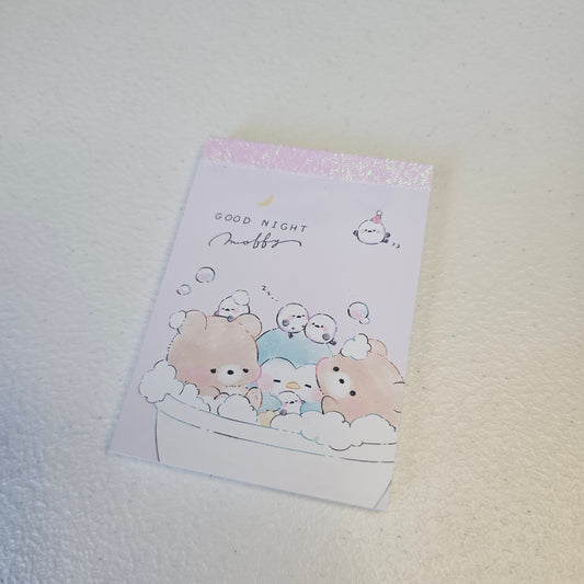 Good Night Moffy Kamio Japan Mini Memo Pad Kawaii Stationery Collectible Gifts