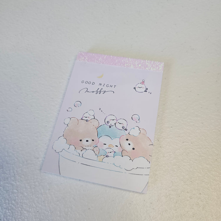 Good Night Moffy Kamio Japan Mini Memo Pad Kawaii Stationery Collectible Gifts