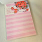 Happy Life Large Memo Pad Sticker Page Kawaii Stationery Notepad Collectible Used