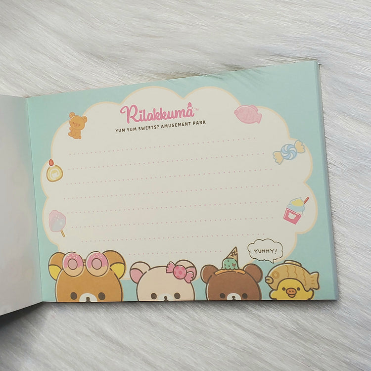 Rilakkuma Amusement Park Large Memo Pad Kawaii Stationery Notepad Collectible Gifts