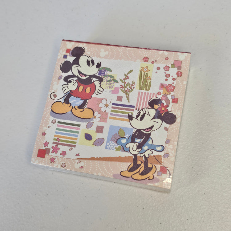 Mickey Minnie Square Memo Pad Kawaii Stationery Collectible Gifts Deadstock