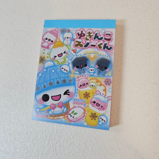 Snowman Kawaii Mini Memo Pad Kawaii Stationery Collectible Gifts