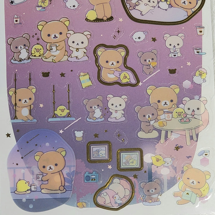 San-x Rilakkuma Slumber With You Stickers Sticker Sheet Kawaii Japan Collectible Cute Gifts