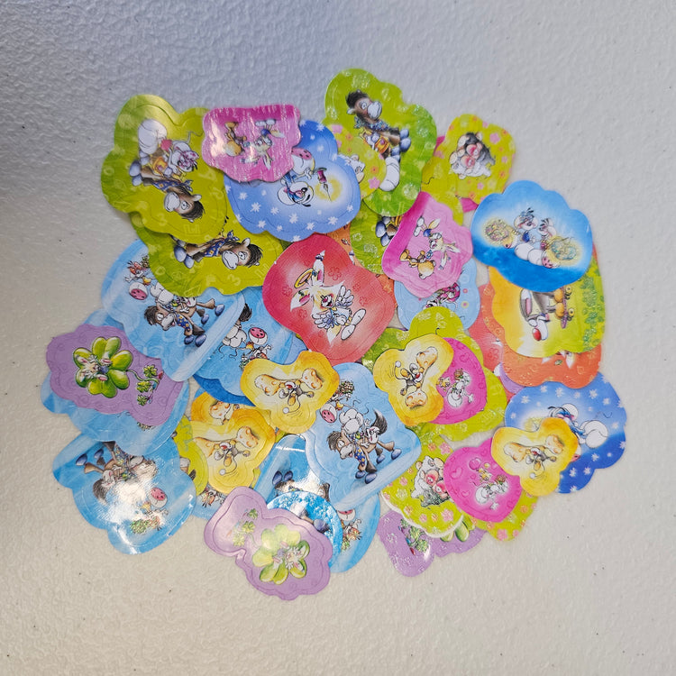 Diddl Cartoon Character Kawaii Sticker Flakes LOT (49) Sack Gifts Collectible Japan