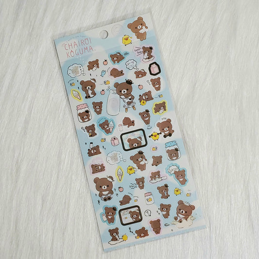 San-x Rilakkuma Chairoikogmuma Stickers Sticker Sheet Kawaii Japan Collectible Cute Gifts