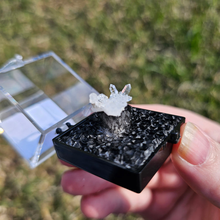 Quartz Flower Crystals Minerals Thumbnails Natural Specimen Collectible