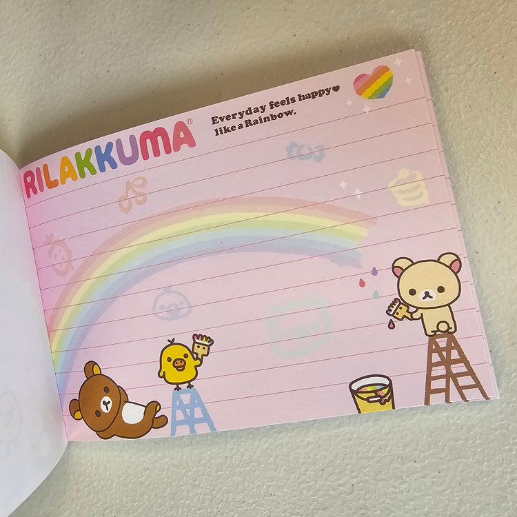 Rilakkuma Large Memo Pad Sticker Page Kawaii Stationery Notepad Collectible