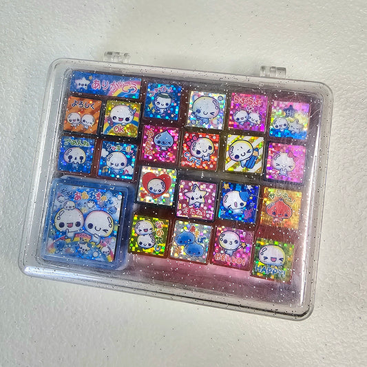 Awawa chan Kawaii Stamp set stampers Japan Retro Collectible Gifts Planner Used