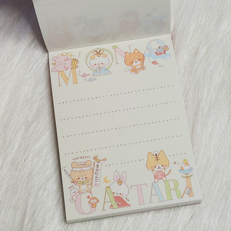 Mono Catari Kawaii Mini Memo Pad Stationery Collectible Gifts