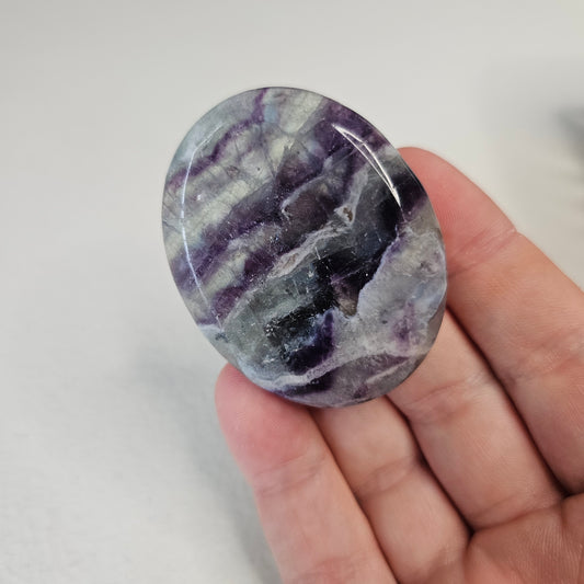 Rainbow Fluorite Worry Pocket Stone Crystals BONUS INFO CARD Gifts