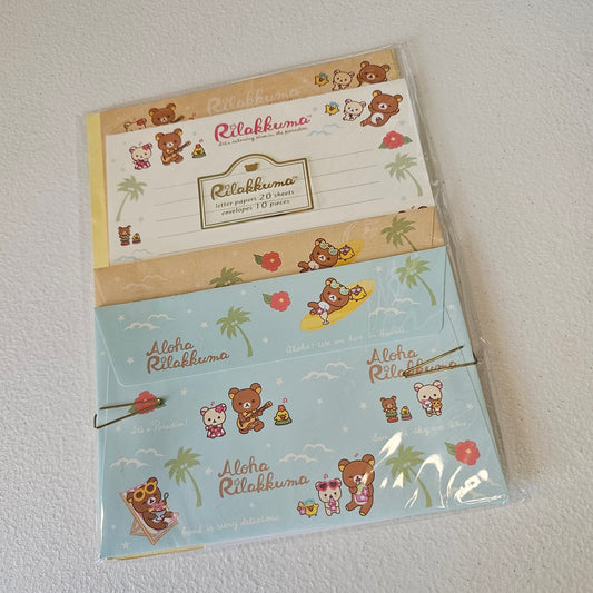 Rilakkuma San-x Letterset stationery Set Kawaii Japan Mail Letter Writing Collectible Gifts
